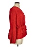 WHY 100% Polyester Red Long Sleeve Blouse Size XL - photo 4