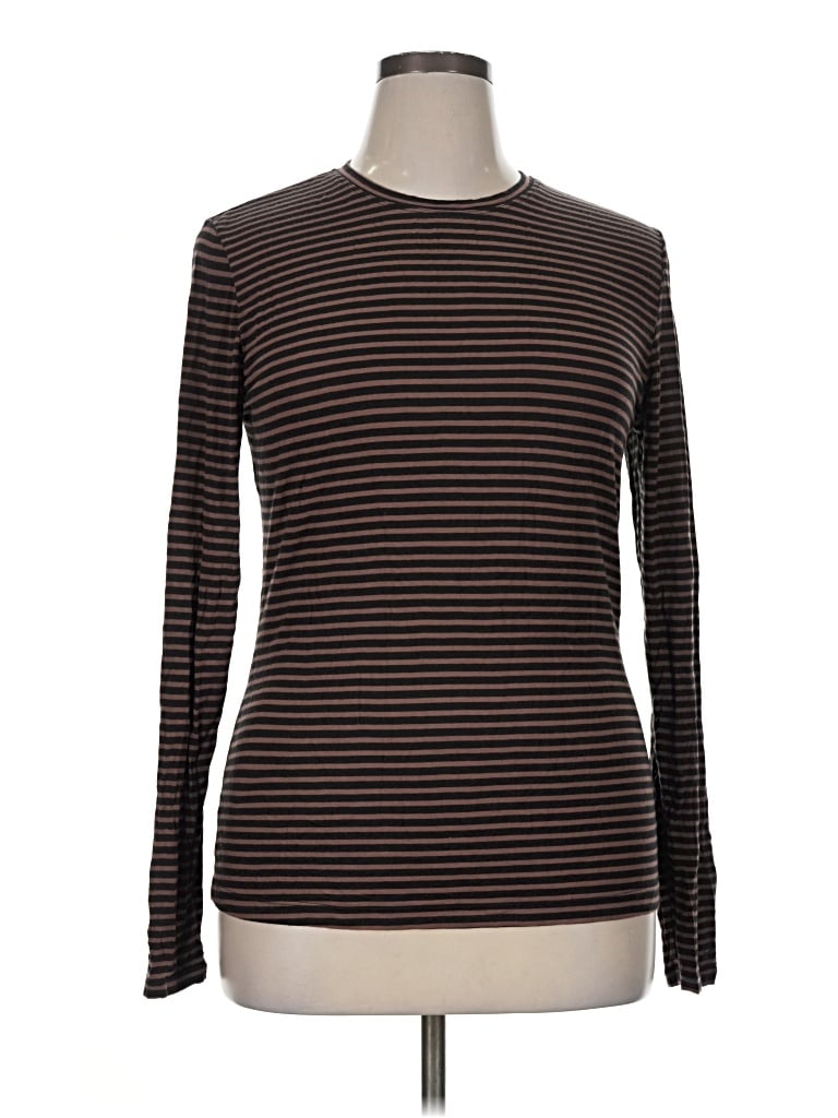 Pre-owned Cuddl Duds Long Sleeve T-shirt In Brown