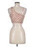 TAN + LINES Tan Sleeveless Top Size M - photo 2