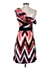 Wrapper Graphic Pink Cocktail Dress Size S - photo 2