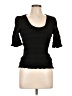 FRAME 100% Viscose Black Short Sleeve Top Size L - photo 1