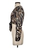Shein 100% Rayon Animal Print Ivory Long Sleeve Blouse Size 2 - photo 5