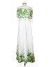 AaKaa 100% Polyester Green Casual Dress Size XS - photo 2