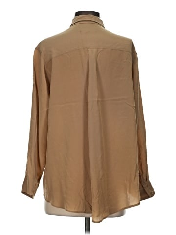 Amanda Uprichard Long Sleeve Silk Top (view 2)