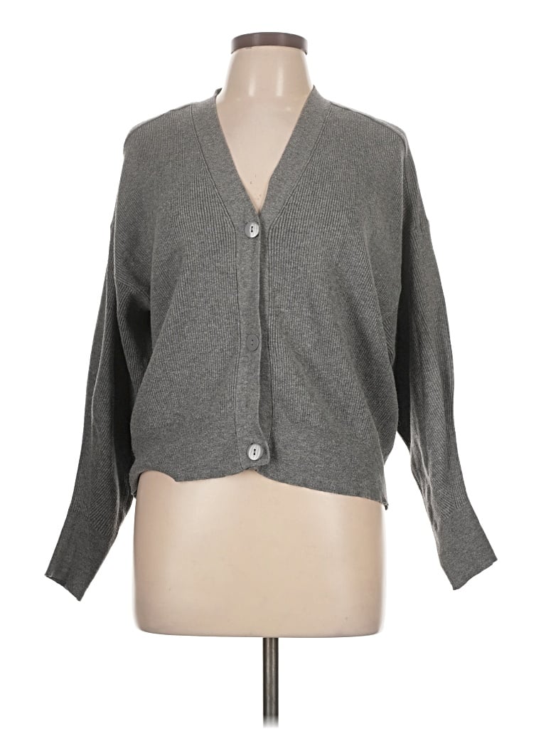 Pre-owned Zara Cardigan Sweater In Gray