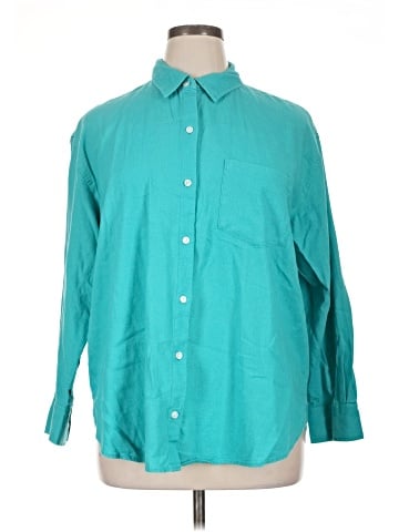 Banana Republic Factory Store 3/4 Sleeve Button-Down Shirt (view 1)