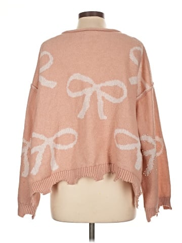 Peach Love Pullover Sweater (view 2)