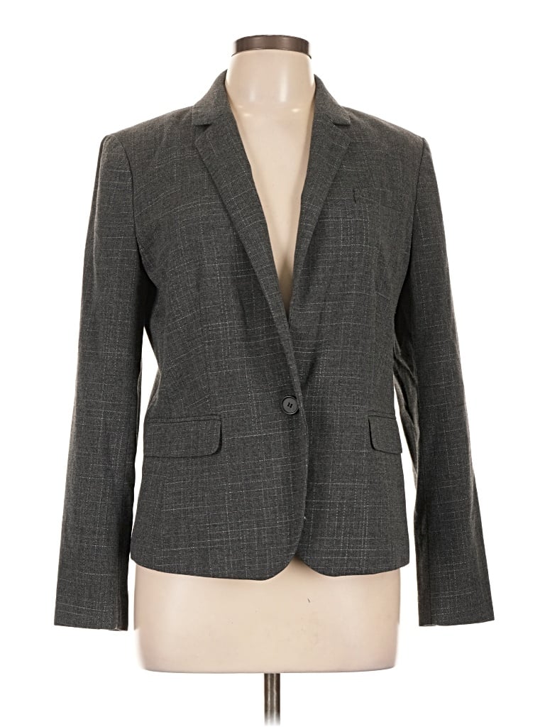 Pre-owned Ann Taylor Blazer Jacket In Gray