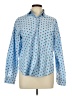 Assorted Brands 100% Cotton Hearts Blue Long Sleeve Blouse Size L - photo 1
