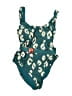 Zimmermann Hearts Teal One Piece Swimsuit Size 10 - 12 - photo 1