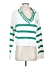 Debut 100% Polyester Stripes White Pullover Sweater Size Med - Lg - photo 1
