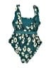 Zimmermann Hearts Teal One Piece Swimsuit Size 10 - 12 - photo 2