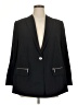 Tahari by ASL 100% Polyester Black Blue Blazer Size XL (estimated) - photo 1
