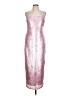 LoveShackFancy 100% Polyester Metallic Pink Cocktail Dress Size 12 - photo 1