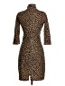 Slate & Willow Animal Print Brown Cocktail Dress Size S - photo 2