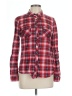 Passport 100% Polyester Plaid Red Long Sleeve Blouse Size L - photo 1