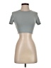 Zara Silver Short Sleeve Turtleneck Size S - photo 1