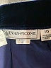 Evan Picone Solid Black Blue Formal Skirt Size 10 - photo 4