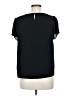 J. by J.Crew 100% Polyester Black Short Sleeve Blouse Size 8 - photo 2