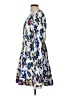Taylor 100% Polyester Print Blue Casual Dress Size L - photo 5