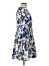 Taylor 100% Polyester Print Blue Casual Dress Size L - photo 4