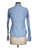 American Eagle Outfitters Checkered-gingham Blue Long Sleeve Button-Down Shirt Size 6 - photo 2