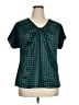 Apt. 9 Teal Short Sleeve Blouse Size XL - photo 1