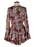 Mi ami 100% Polyester Floral Burgundy Romper Size S - photo 2