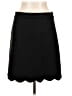 August Silk Solid Black Casual Skirt Size L - photo 1