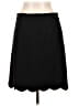 August Silk Solid Black Casual Skirt Size L - photo 2