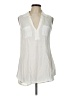 MOD Lusive White Sleeveless Button-Down Shirt Size L - photo 1