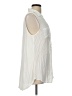 MOD Lusive White Sleeveless Button-Down Shirt Size L - photo 4