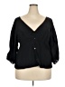Torrid Black 3/4 Sleeve Blouse Size 2X Plus (2) - photo 1