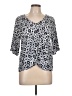 Charlie Blue Short Sleeve Blouse Size L - photo 1