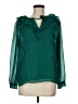 Ann Taylor LOFT 100% Polyester Green Long Sleeve Blouse Size M - photo 1