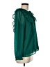 Ann Taylor LOFT 100% Polyester Green Long Sleeve Blouse Size M - photo 4