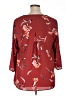 Daniel Rainn 100% Polyester Floral Burgundy 3/4 Sleeve Blouse Size 1X - photo 2