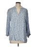 Monday Fun 100% Rayon Blue 3/4 Sleeve Blouse Size L - photo 1