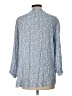 Monday Fun 100% Rayon Blue 3/4 Sleeve Blouse Size L - photo 2