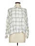 ASOS 100% Viscose Plaid Silver Long Sleeve Blouse Size 6 - photo 1