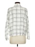 ASOS 100% Viscose Plaid Silver Long Sleeve Blouse Size 6 - photo 2
