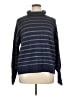 Ann Taylor LOFT Stripes Blue Turtleneck Sweater Size XL - photo 1