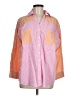 Rahi Color Block Pink 3/4 Sleeve Button-Down Shirt Size M - photo 1