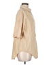 Unbranded 100% Cotton Solid Tan Short Sleeve Button-Down Shirt Size M - photo 4