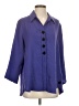 Yushi Blue 3/4 Sleeve Button-Down Shirt Size S - photo 1