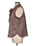J.Crew 365 100% Polyester Animal Print Brown Sleeveless Blouse Size L - photo 5