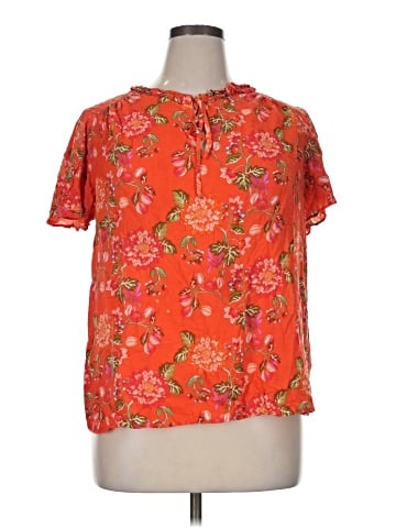 Rose + Olive Short Sleeve Blouse (view 1)