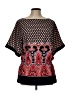 Rafaella 100% Polyester Black Short Sleeve Blouse Size L - photo 1