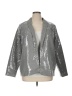 Maurices 100% Polyester Metallic Silver Blazer Size 1X - photo 1