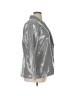 Maurices 100% Polyester Metallic Silver Blazer Size 1X - photo 4